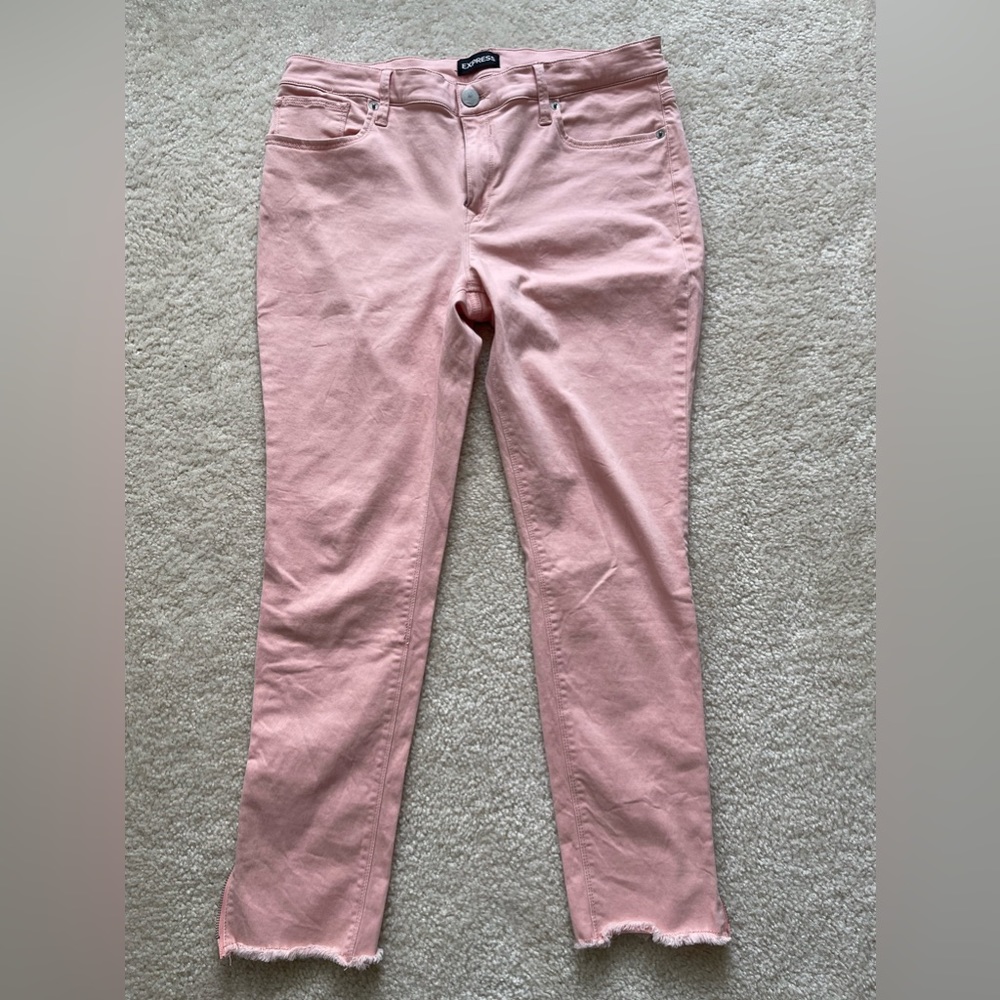 Express Jean ankle legging with distressed zipper ankle